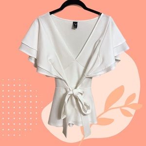 Windsor | Tie front peplum